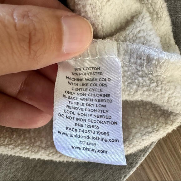 Disney Parks Sweatshirt Womens Small Gray Magic Kingdom Frontierland Junk Food - Picture 4 of 7